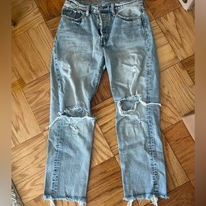 Levi's distressed jeans